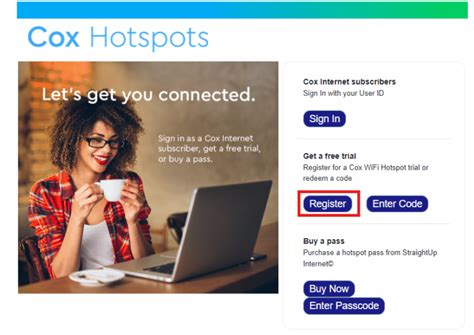 How To Get Cox Wifi Hotspot Free Trial Code - Techcult Open the Cox access portal website and click on the Register option in the Get a free trial section. . Cox wifi free trial code reddit